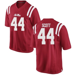 Ali Scott Game Red Men's Ole Miss Rebels Football Jersey