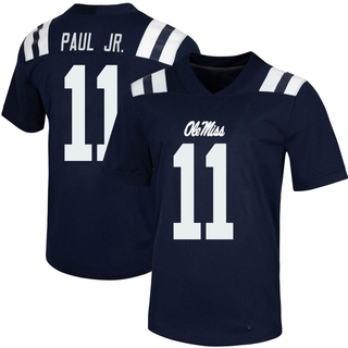 Chris Paul Jr. Game Navy Youth Ole Miss Rebels Untouchable Football Jersey