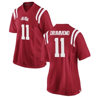 Dontario Drummond Game Red Women's Ole Miss Rebels Football Jersey
