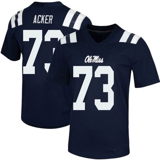 Eli Acker Game Navy Men's Ole Miss Rebels Untouchable Football Jersey