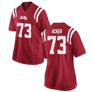 Eli Acker Replica Red Women's Ole Miss Rebels Football Jersey
