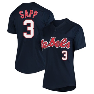 Hudson Sapp Replica Navy Women's Ole Miss Rebels Vapor Untouchable Two-Button Baseball Jersey