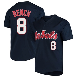 Justin Bench Replica Navy Men's Ole Miss Rebels Vapor Untouchable Two-Button Baseball Jersey