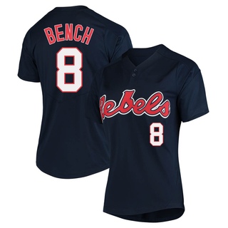 Justin Bench Replica Navy Women's Ole Miss Rebels Vapor Untouchable Two-Button Baseball Jersey
