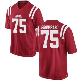 Kavion Broussard Game Red Men's Ole Miss Rebels Football Jersey