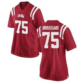 Kavion Broussard Game Red Women's Ole Miss Rebels Football Jersey
