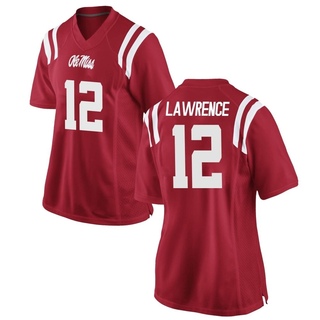 Key Lawrence Game Red Women's Ole Miss Rebels Football Jersey