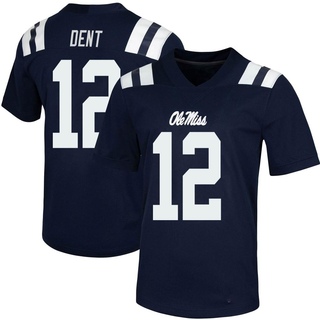 Kinkead Dent Game Navy Youth Ole Miss Rebels Untouchable Football Jersey