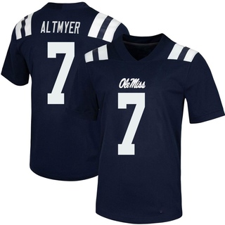 Luke Altmyer Game Navy Youth Ole Miss Rebels Untouchable Football Jersey