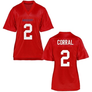 Matt Corral Game Women's Ole Miss Rebels Cardinal Football Jersey