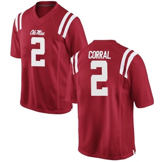 Matt Corral Replica Red Youth Ole Miss Rebels Football Jersey