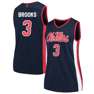 Nysier Brooks Replica Navy Women's Ole Miss Rebels Basketball Jersey