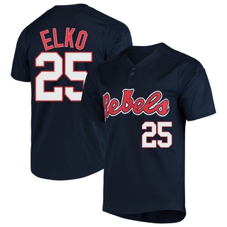 Tim Elko Replica Navy Youth Ole Miss Rebels Vapor Untouchable Two-Button Baseball Jersey
